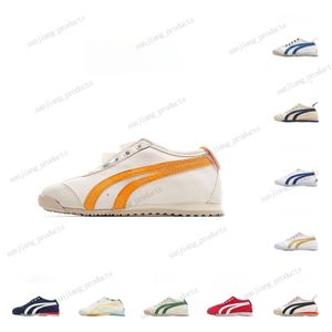 Designer Casual Chaussures Enfants Onitsukkas Tiger Mexico 66 Baskets à lacets en cuir Navy Gum Sail Vert Beige Rouge Assic Enfants Garçons Filles Sports de plein air Entraîneurs occasionnels