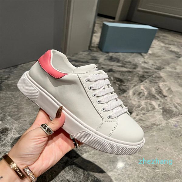 Designer Casual Chaussures Bas Plat Ouvert Baskets Plateforme Hommes Femmes Cuir Noir Blanc Chaussure