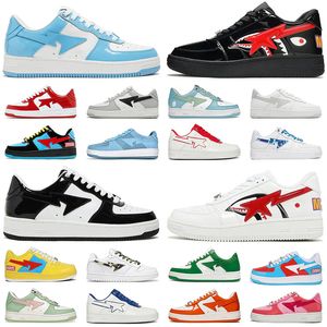 Designer Chaussures décontractées Low Men Sneakers Patent Cuir noir blanc rouge Blue Camouflage Skateboard Jogging Sports Star Trainers