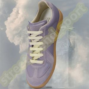 Ontwerper Casual schoenen Margiela Sneakers Men Dames Sneaker MM6 Trainers Suede Leather Trainer Rubber Sole Sneaker Maison Trainer Outdoor Running Shoes 35-45 P58