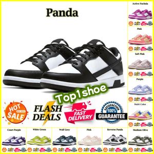 Ontwerper Casual schoenen Men Dames Lage Panda Triple Pink Gray Fog Brown University Red Medium Olive UNC Gai Outdoor Sneakers Trainers 36-47