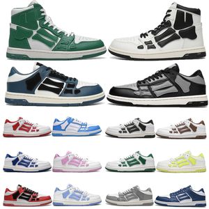 Designer Casual Chaussures Hommes Femmes Skel Top Baskets Basses Hommes Chaussures Habillées En Cuir Véritable Noir Gris Blanc Vert Lilas Orange Lime Rouge Bleu Clair Baskets De Sport De Luxe