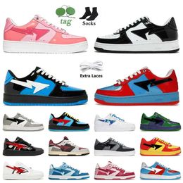 Designer Casual Schoenen Heren Dames Sneakers Lage tops Ape Sta SK8 Lakleer Camouflage Skateboarden jogging Trainers Sneaker Maat 36-45