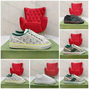 Designer Casual Chaussures Tennis 1977 Toile Baskets Femmes Chaussures Italien Vert Rouge Web Stripe Semelle En Caoutchouc Stretch Coton Bas Top Hommes Chaussures De Plein Air