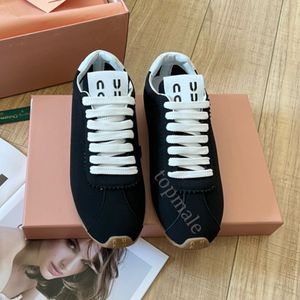 Designer vrijetijdsschoenen mius mius sneakers luxe flats dames hardloopschoenen hoge kwaliteit lage trainers buitensportschoen