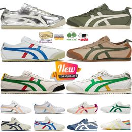 Designer Casual Schoenen Schoenen Tiger Mexico 66 Kill Bill Mannen Schoen Vrouw Zilver Zwart Wit Berk Peacoat Beige Gras Groen Rood geel Dames Sneakers