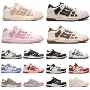 Designer Casual Chaussures Skel Top Low Bone Cuir Baskets Squelette Bleu Rouge Blanc Noir Vert Gris Hommes Femmes Sports De Plein Air Chaussures De Formation 36