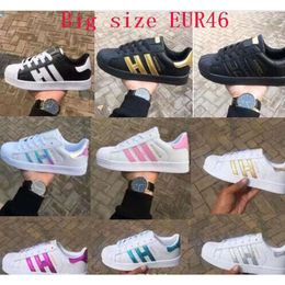 Designer Chaussures décontractées Chaussures pour hommes Sports Fashion Superstar chaussures plates pour femmes Pu Light Pu Cuir Breathable Homme Flat White Tenis Tenis Chaussures Zapatillas Hombre