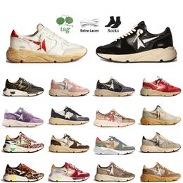 Diseñador Zapatos casuales Top OG Correr Suela Estrellas Golden Goode Zapatillas Moda Mujeres Hombres Cuero Caballo Pelo Gamuza Pintado a mano Beige Hacer Viejo Sucio Pisos Entrenadores