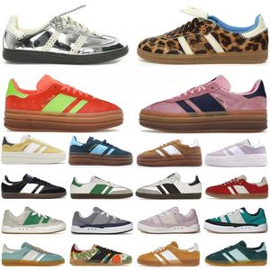 Ontwerper Casual schoenen Vegan Og Wales Bonner Pony Leopard Tonal Cream White Silver Core Black Sporty Rich Skate Shoes Red White Green Men Women Sports Low Sneakers 36-45