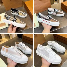 Ontwerper Casual schoenen Vintage GEKOUT Gecontroleerde katoenen sneaker mannen Vrouwen plaid sneakers low-top sneaker lederen trainers gestreepte patroon trainer canvas gabardine loafers