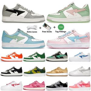 Casual sk8 Bapesta Chaussures Gris Noir Bapestas Baped SK8 Sta Couleur Camo Combo Rose Vert ABC Pastel Bleu Daim Avec Chaussettes Plateforme JJJJound Baskets Baskets Avec Chaussettes