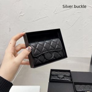 Designer Caviar Wallet Dames Lederen portefeuilles Munt Portemonnee Krediet Slot Mini Skinny Black Card Top Zip Coin Pouch met ID -houder