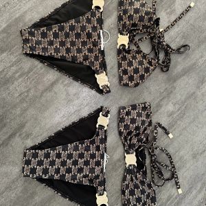 Diseñador CEL Girls Beach Sexy Bikini Mujer Moda Seducción Halter Traje de baño Conjunto de una pieza