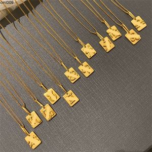 Ontwerper Celi hanger kettingen voor vrouwen vergulde geschikt Europa en America Constellation Plate Square ketting sieraden cadeau