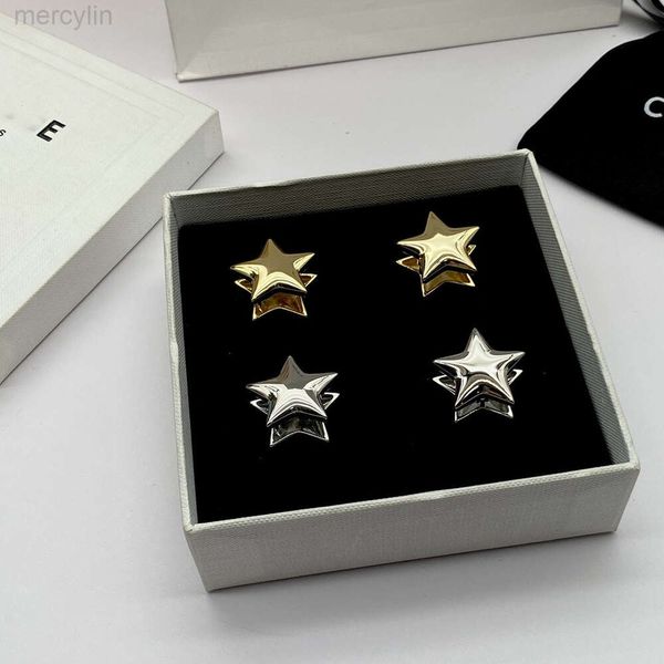 Designer Celine bijoux celins Celi Home Saga New Pentagram Boucles d'oreilles Petits Fair Fairy Style Simple Star 925 Silver Needle