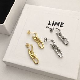 Designer Celine Jewelry Celins Sailins New Triumphal Arch Double Ring Boes d'oreilles pour les femmes avec un style CE en laiton à tempérament haut de gamme et personnalisé
