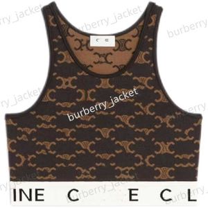 Designer Celins Chemise Top Court CC T-shirts Femmes Tricots Cel Tee Tricoté Sport Débardeurs Femme Gilet Yoga T-shirts S1