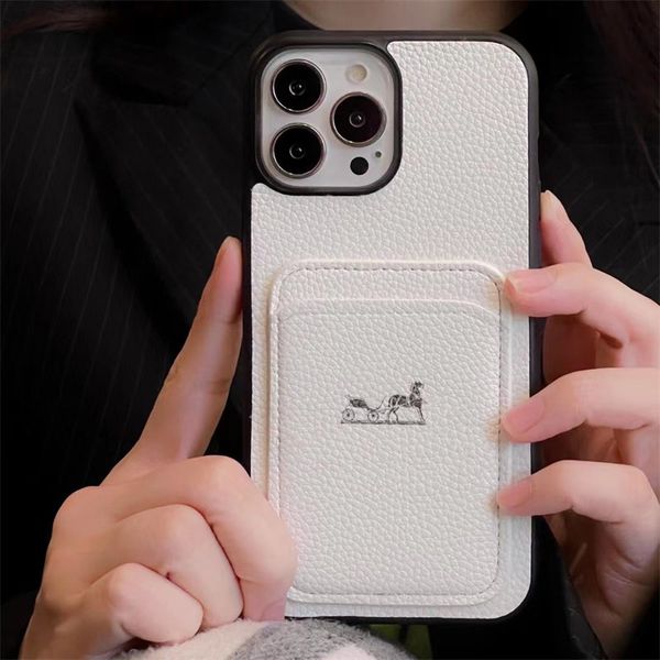 Case de teléfonos celulares de diseñador para iPhone 14 Pro Max 13 12 11 15 15Pro 15Prox 15 Cajas de forma ajustada Cubierta de teléfonos de moda con soporte de tarjeta