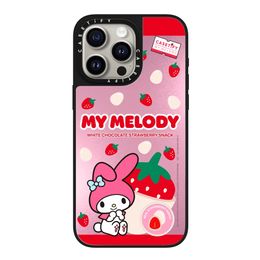 Estuches para teléfonos celulares de diseño CASETIFY Estuche para teléfono a prueba de golpes con melodía de dibujos animados de color rosa lindo para iPhone 11 12 13 14 15 Plus Pro Max Funda protectora de teléfono TPU suave para mujeres y niñas