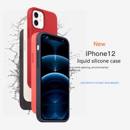 ￉tuis de t￩l￩phone portable de concepteur pour iPhone14 13 12 11 Pro Max Plus Liquid Silicone 12Mini Case de protection Aimant Magsafe d'origine