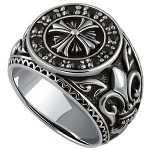 Designer CH Cross Chromes Merk Ring voor Mannen Unisex Zilver Oude Stijl Open Mond Trigger Mannelijke Hart Sieraden Mode Klassieke Ringen Lover Gifts Nieuw 2 O0PY