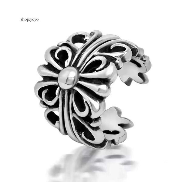 Diseñador CH Cross Chromes Anillo de marca para hombres Mujeres Unisex Moda Personalidad abierta Pareja roja Índice Dedo Corazón Joyería Anillos clásicos Amante Regalos U90O 676