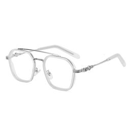 Designer Ch Cross Brillengestell Chromes Markensonnenbrille Retro Große Rahmen für Männer Myopie Brillen Flaches Licht Gesicht Herz Luxus Hochwertige Brillen 2024 Lt7c