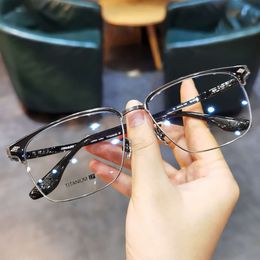 Designer Ch Cross Brilmontuur Chromes Merk Zonnebrillen Nieuwe Brillen voor Mannen Vrouwen Trendy Retro Brede Half Business Gepaarde Bijziendheid Hart Hoge Kwaliteit Frames 446d