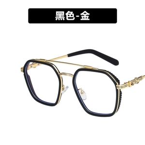 Designer Ch Cross Brilmontuur Chromes Merk Zonnebrillen Brillen voor Mannen Trendy Oversized Bijziendheid Uitgerust Retro Zwart Goud Ogen Hart Hoge Kwaliteit 2024 9atm