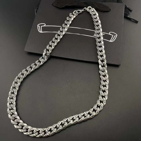 Designer ch cross chromes de luxe collier pendentif 925 Silver classique rétro ancien collier cubain élevé masculin à la tendance du coeur à la mode.