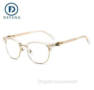 Designer CH Zonnebrillen Frames Harten Heren Plaat Kwaliteit Anti Blue Light Glazen Myopia Cross Mark Chromes Women Luxury Liepglas FR4127108