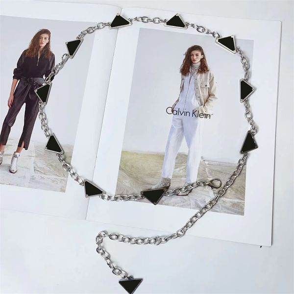 Designer chaîne ceinture pour femmes taille chaînes ceintures fille dame Triangle ceinture accessoires luxe ceintures robe ceinture