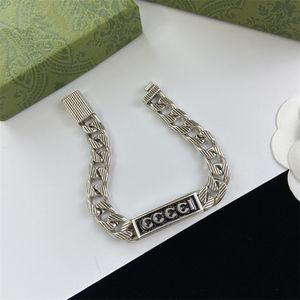 Bracelet chaîne design G bijoux argent pour femmes hommes Bracelets lettre Bracelet Homme marque bijoux de luxe