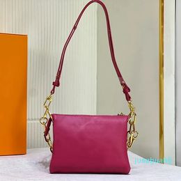 Cadena de diseñador Bolsos cruzados Mujer Almohada Bolso de hombro Bolso unisex Bolso multipochette Bolso de bolsillo de nube suave Letras en relieve Cartera con cremallera de metal