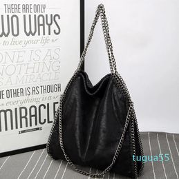 Designer-keten vrouwelijke tas stevige kleur opvouwbaar getij schouder handtas pakket pu mat lederen zakken dames luxe designer portemonnee h226m