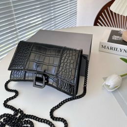 Designer Chain schoudertassen Dames Mini zandloper Lisa Crossbody Tassen Luxe merk leer Vrouwelijke krokodillenpatroon winkelportemonnee Portemonnees