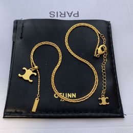 Collares de cadenas de diseñador de 18 km collar de oro chapado en oro