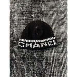 Chapeau tricoté de créateur Chan pour chapeaux pour femmes, bonnets CH, chapeau en laine noir et blanc, chapeau froid