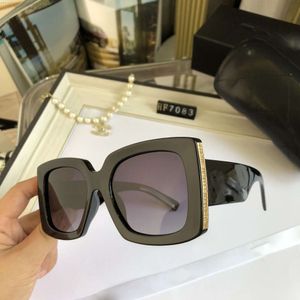 Lunettes de soleil Chanels de styliste 2022, nouvelles lunettes de soleil en nylon pour femmes, lunettes de soleil carrées plates, lunettes de diffusion en direct, lot