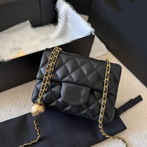 bolso de diseñador Bolso de hombro Bolsos de lujo Bolsos de mano Bolso de cadena Embrague Flap Mujeres Verificación Monedero de hilo clásico Letras dobles Bolso de mano de bola sólida