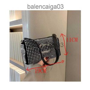 Bolso de canal de diseñador bolso de hombro bolso cruzado bolso mensajero de mensajero lujoso masculina amantes de la mujer del remache de la cadena de diamantes brillantes bolsas de maquillaje