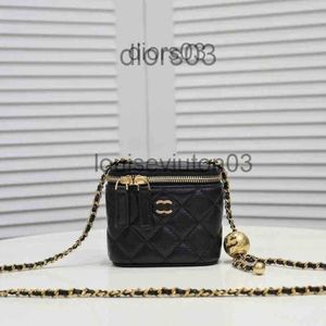 Designer Channel Chanelle Tas Handtas Mode Zelfs Dames Lattice Messenger Chain Mini Make-up Gouden Bal Doos Luxe Emmer Schoudertas L4.7IN W3.5IN H4.3IN