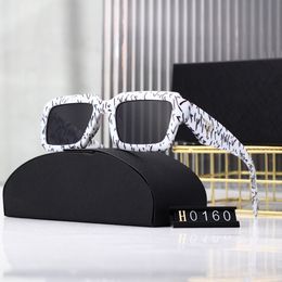 Designer Channel Sonnenbrillen Cycle Luxuriöse Mode Frau Herren Sonnenbrille Diamant Quadratischer Sonnenschutz Kristallform Sonne Komplettpaket Brille 0160