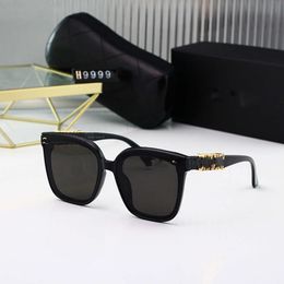 lunettes de soleil de canal de concepteur pour femme lunettes de soleil à grande monture lunettes de soleil à la mode femmes lunettes de soleil de haute qualité droites avec boîte