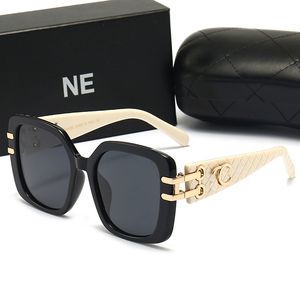 Designer Channel zonnebril voor dames luxe bril populaire letterzonnebril Unisex bril mode Metalen zonnebril met doos erg mooi
