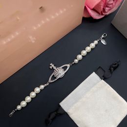 Designer bedelarmbanden brief vivian chokers luxe vrouwen mode sieraden metaal parelarmband cjeweler westwood fgds
