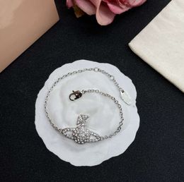 Дизайнерские браслеты-подвески с буквами Вивиан Чокеры Роскошные женские модные украшения Металлический жемчужный браслет cjeweler Westwood bvhjbj333333333336