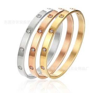 Designer Charm Carter Bracelet 18K Gold Rose Gold Sky Star Titanium Steel Light Luxe hoogwaardige kleurloze sieraden voor vrouwen