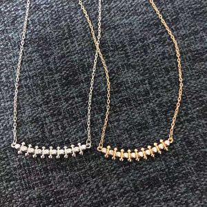 Designer Charm Carter Bullet Necklace Series Gepersonaliseerde eenvoudige sleutelbeenketen Volledige diamant Hollow Out ketting net rood dezelfde sieraden